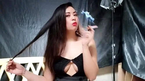 fetish, solo, asian, cigarette