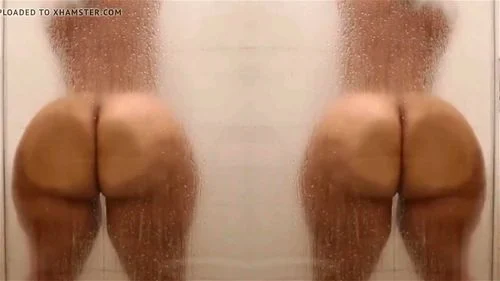 mature, solo, big ass, shower
