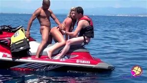 wife fucking on jet ski front of husband