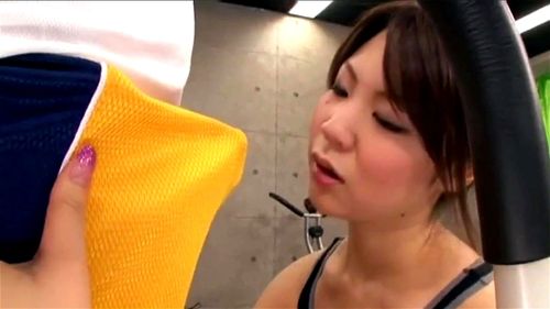 japanese gym, creampie, big tits, blowjob