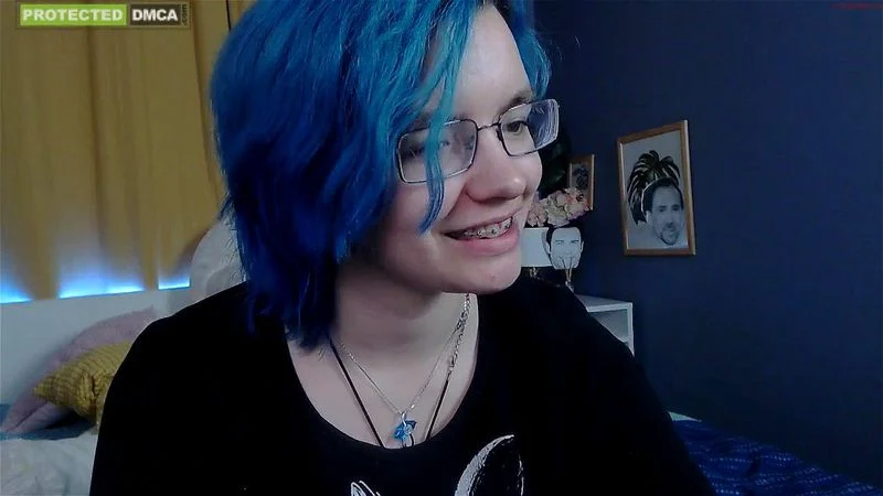 blue haired girl 5