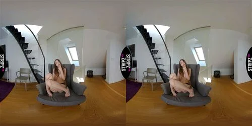 vr, solo, shaved pussy, virtual reality