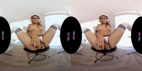 virtual reality, brunette, masturbation, girl, vr