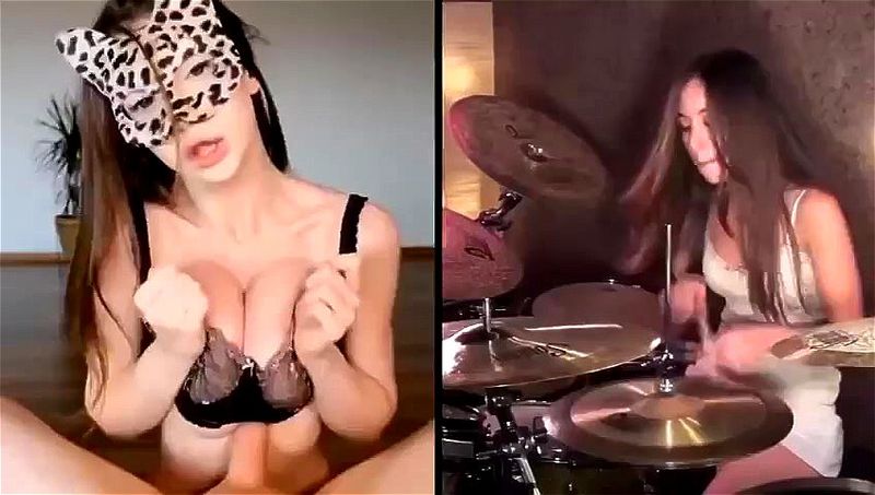 Hot girls fucking and drumming