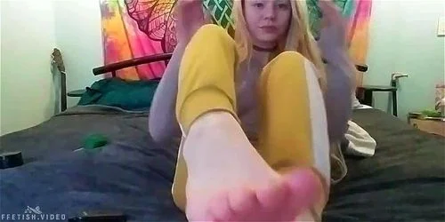 feet worship, fetish, tickling, blonde