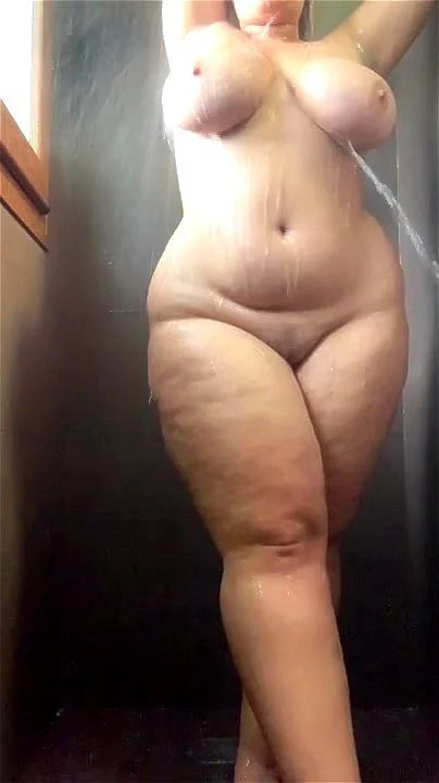 thicc, big ass, big tits, shower