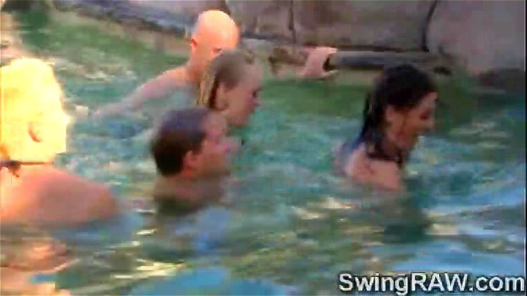 This pool party is an excuse to make swinger couples get nasty