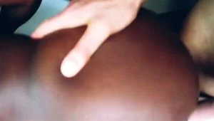 Incredible sex with a gorgeous young tiny black whore