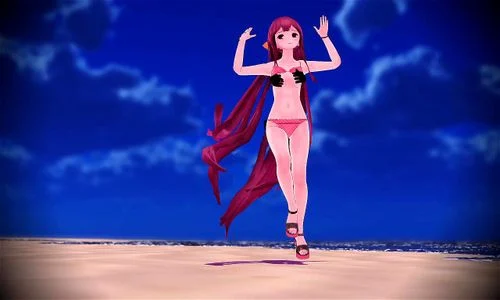 anime 3d, small tits, striptease