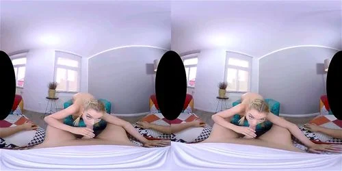 blonde, vr, small tits, virtual reality