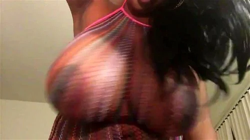 sucking tits, ebony, big tits, Sasha Love