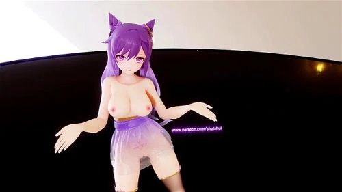 mmd, solo, hentai, keqing
