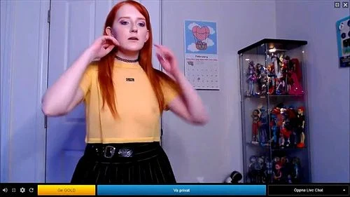redhead, braces, cam, webcam