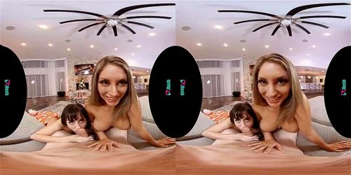 threesome, vr, big tits, virtual reality