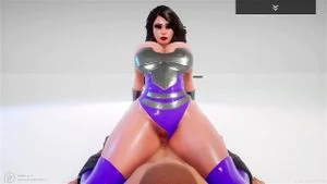 cameltoe pussy sliding dick in superhero suit