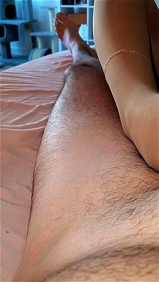 Pantyhose footjob