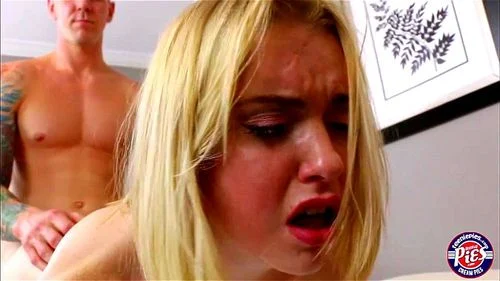 Blonde and innocent teen Chloe fucked and filled