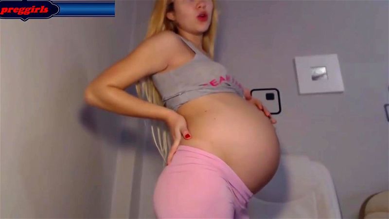 Pregnant Blonde Fake Labour