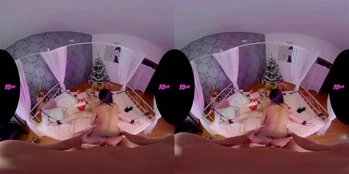 virtual reality, threesome, ebony