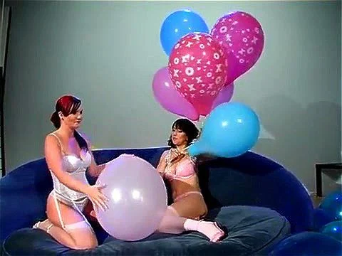 girls, fetish, lesbian, balloon fetish