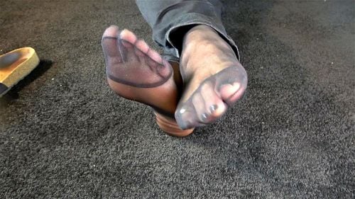 amateur, foot fetish, solo, nylon feet