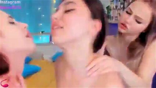 Wild Lesbian Sloppy Kissing