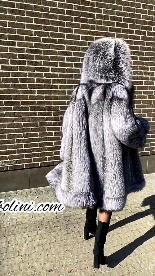 fur coat, solo, fetish, fur
