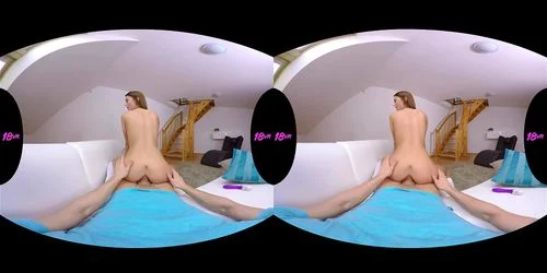 vr, small tits, blonde, virtual reality