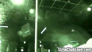 Babe fucked in a strip club