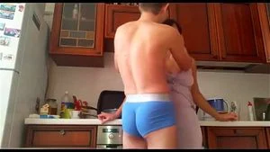 fucking mom in the kitchen pink robe