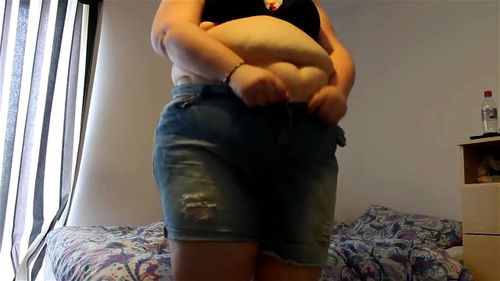 big ass, solo, belly play, fat belly
