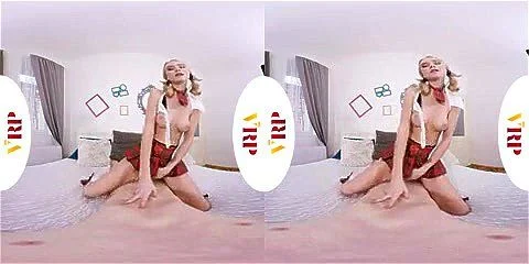virtual reality, blonde, vr, sexy girl