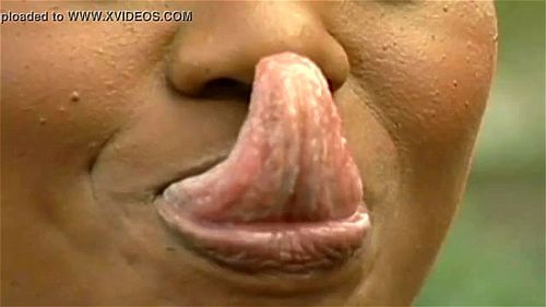 large, ebony, tongue, amateur