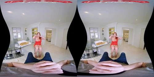 virtual reality, blowjob, gym clothes, blonde