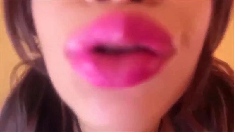Gorgeous girl kisses you over and over again