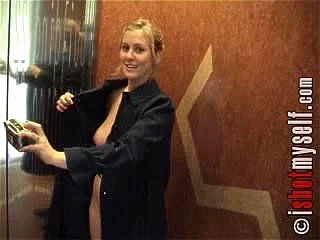 Shy Exhibitionist in an Elevator [IShotMyself.com] - Public, Elevator, Exhibitonist Porn