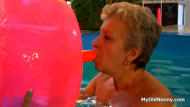 Horny granny in the pool Horny granny in the pool